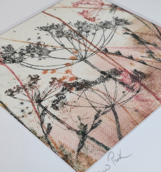 Meadow Pink Original Artwork on Irish Linen