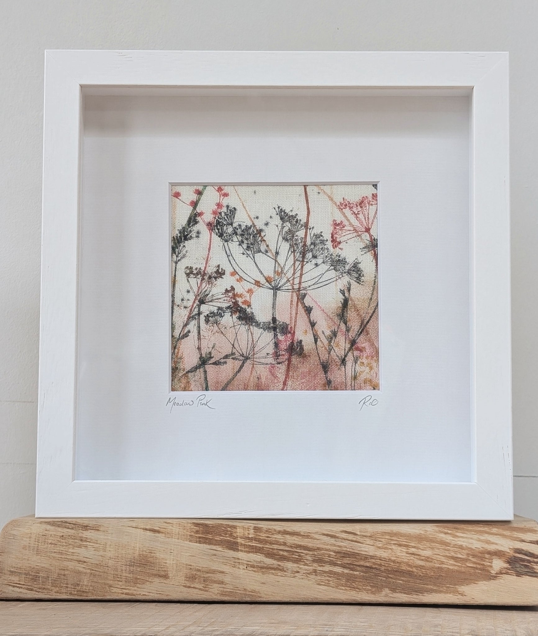 Meadow Pink Original Artwork on Irish Linen